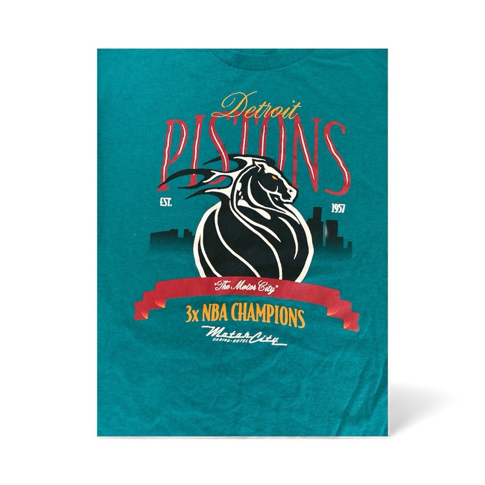 Vintage Detroit Pistons NBA Champions Graphic Tee Sz L